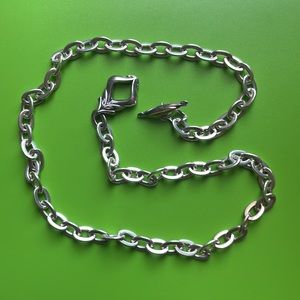 [Ann King] Silver and 18K Gold Clasp Necklace